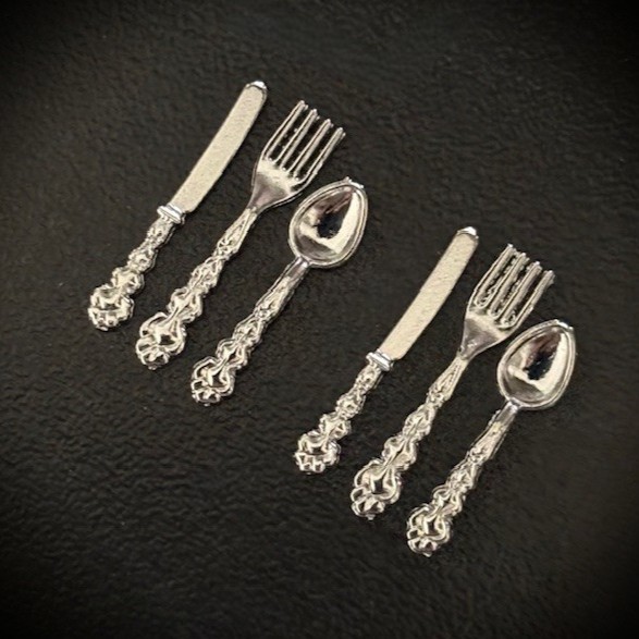 Barock bestick 6-p silver