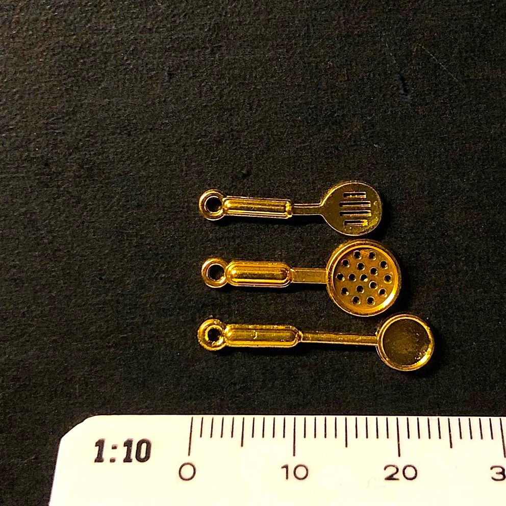 Köksredskap 3-p guld