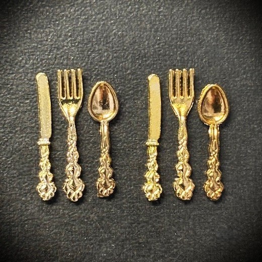 Barock bestick 6-p guld